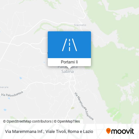 Mappa Via Maremmana Inf.; Viale Tivoli