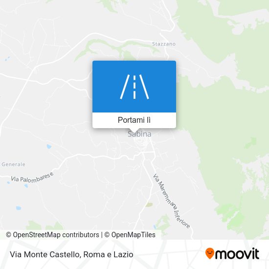 Mappa Via Monte Castello