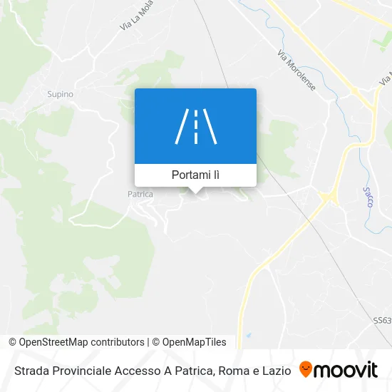 Mappa Strada Provinciale Accesso A Patrica