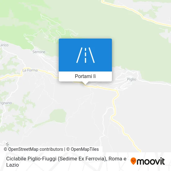 Mappa Ciclabile Piglio-Fiuggi (Sedime Ex Ferrovia)