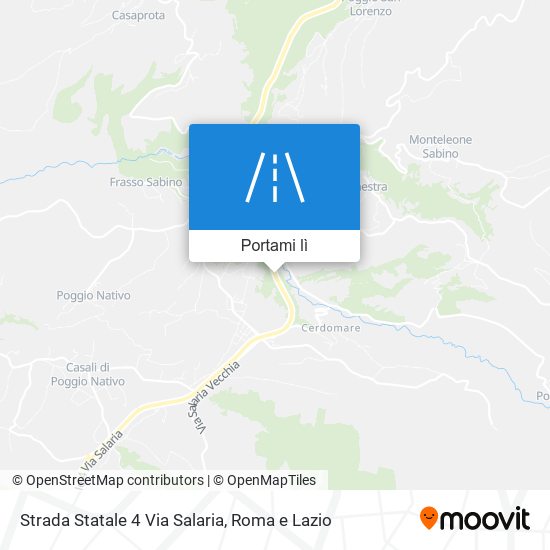 Mappa Strada Statale 4 Via Salaria