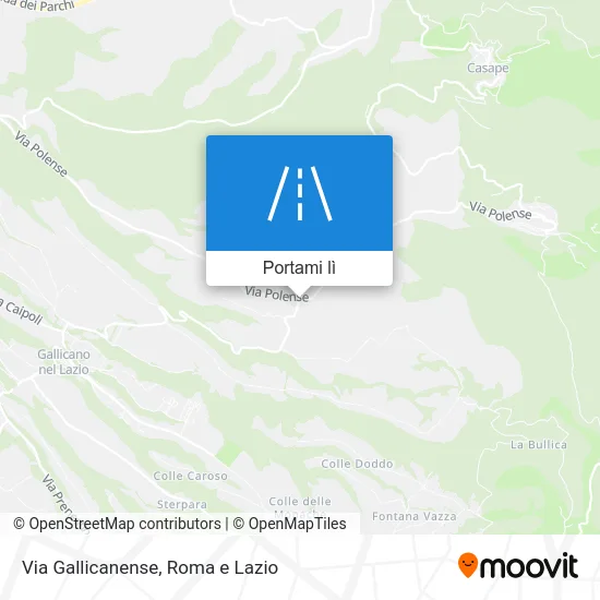 Mappa Via Gallicanense