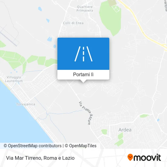 Mappa Via Mar Tirreno