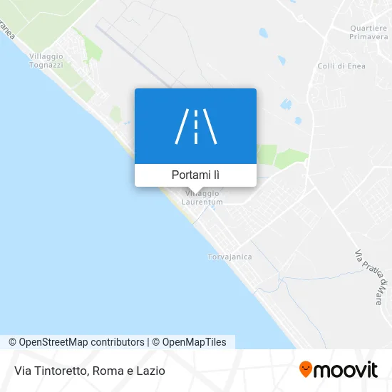 Mappa Via Tintoretto