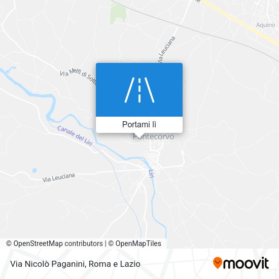 Mappa Via Nicolò Paganini