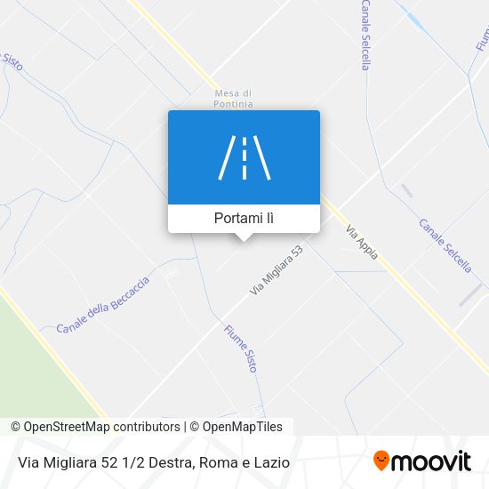 Mappa Via Migliara 52 1/2 Destra
