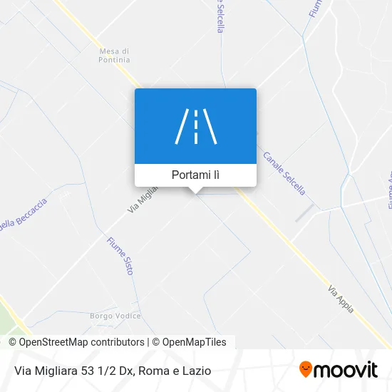 Mappa Via Migliara 53 1/2 Dx