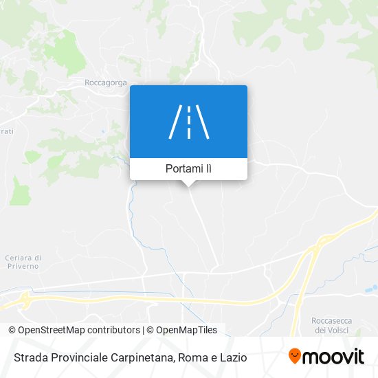 Mappa Strada Provinciale Carpinetana
