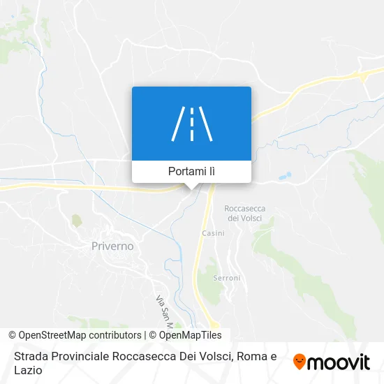 Mappa Strada Provinciale Roccasecca Dei Volsci