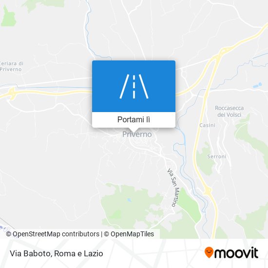 Mappa Via Baboto
