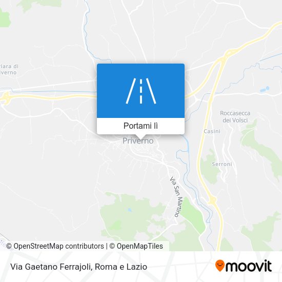 Mappa Via Gaetano Ferrajoli