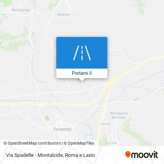 Mappa Via Spadelle - Montalcide