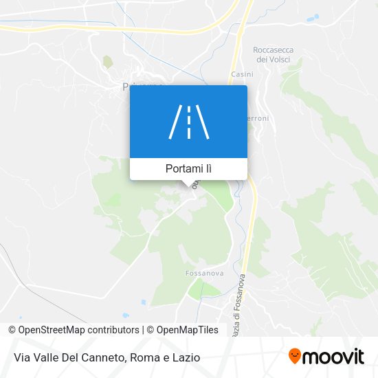 Mappa Via Valle Del Canneto