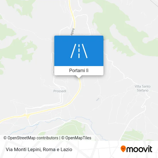 Mappa Via Monti Lepini