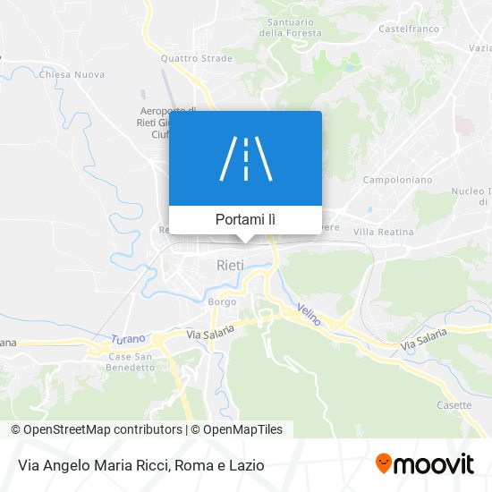 Mappa Via Angelo Maria Ricci