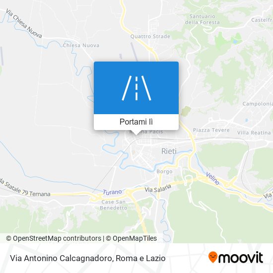 Mappa Via Antonino Calcagnadoro