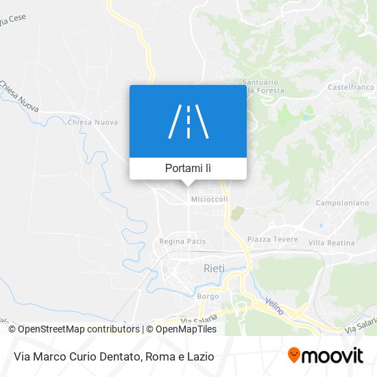Mappa Via Marco Curio Dentato