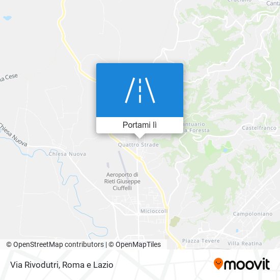 Mappa Via Rivodutri