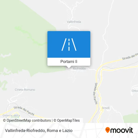 Mappa Vallinfreda-Riofreddo