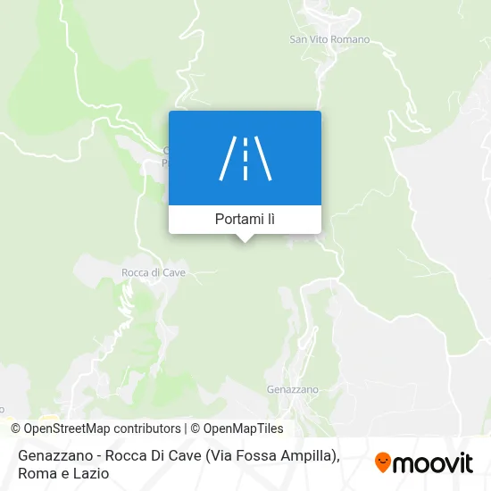 Mappa Genazzano - Rocca Di Cave (Via Fossa Ampilla)