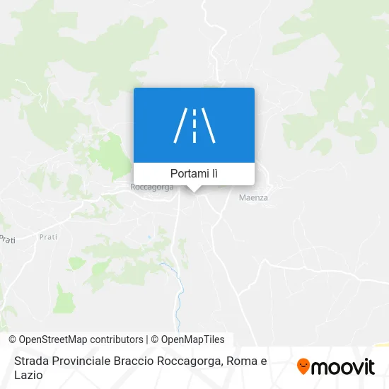 Mappa Strada Provinciale Braccio Roccagorga