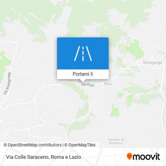 Mappa Via Colle Saraceno