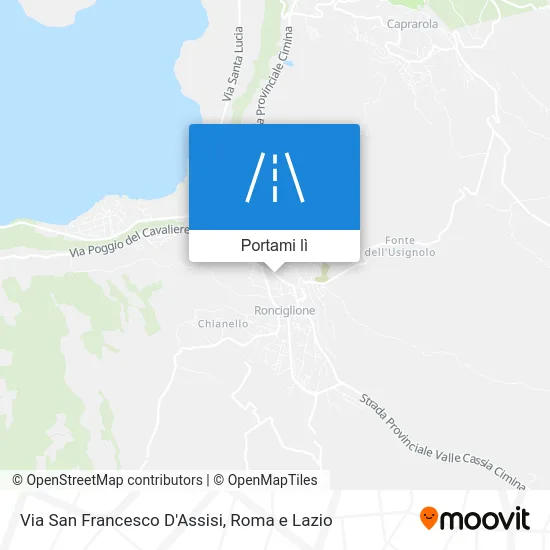 Mappa Via San Francesco D'Assisi