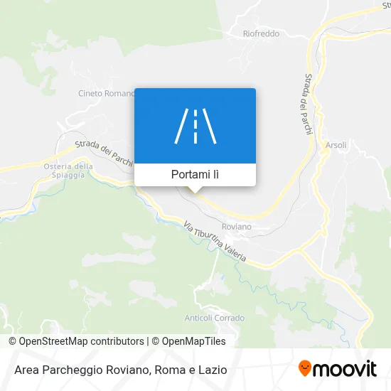 Mappa Area Parcheggio Roviano