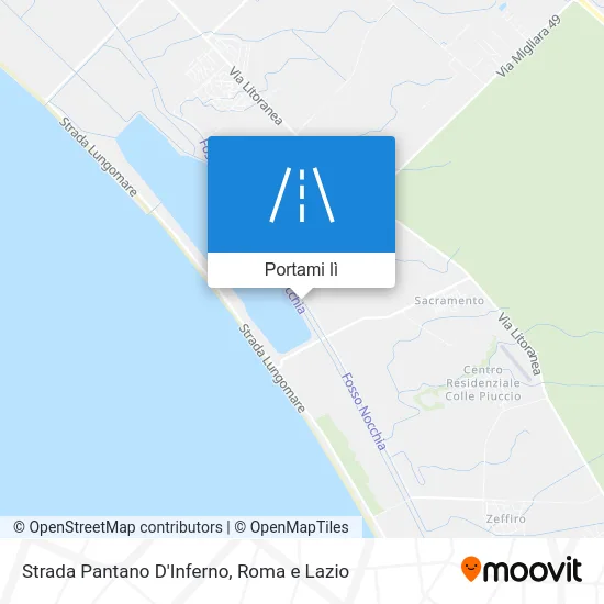 Mappa Strada Pantano D'Inferno