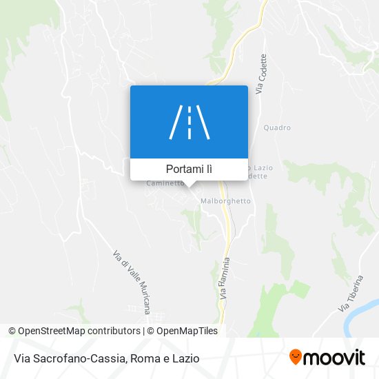 Mappa Via Sacrofano-Cassia