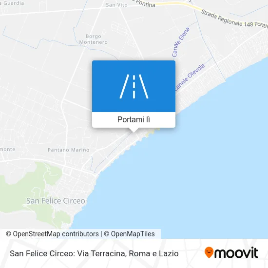 Mappa San Felice Circeo: Via Terracina