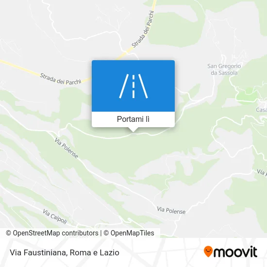 Mappa Via Faustiniana