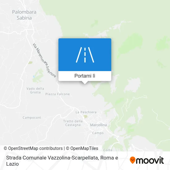 Mappa Strada Comunale Vazzolina-Scarpellata