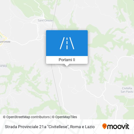 Mappa Strada Provinciale 21a "Civitellese"