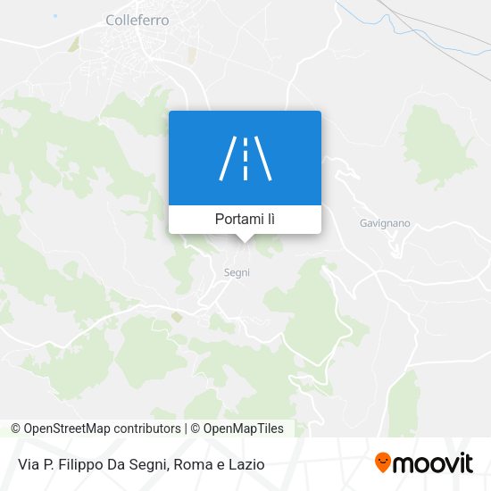 Mappa Via P. Filippo Da Segni