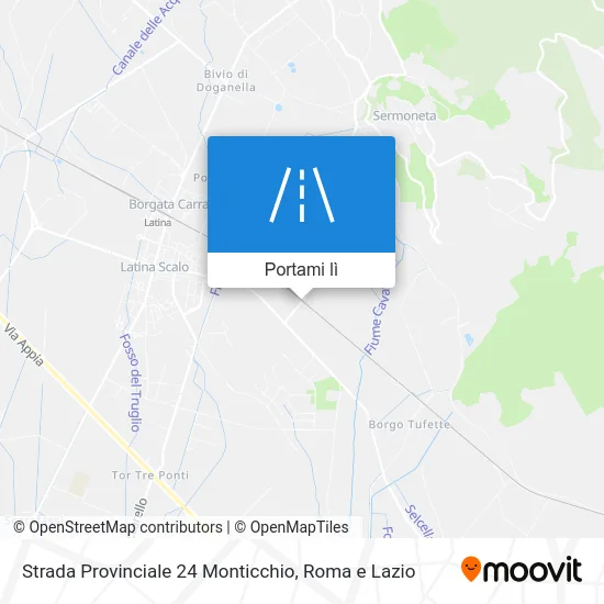 Mappa Strada Provinciale 24 Monticchio