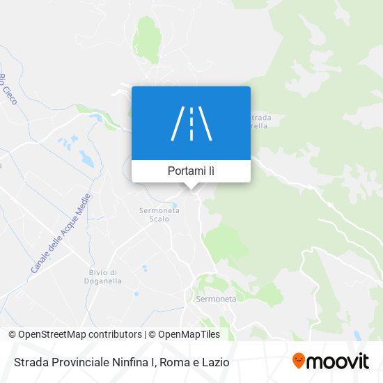 Mappa Strada Provinciale Ninfina I