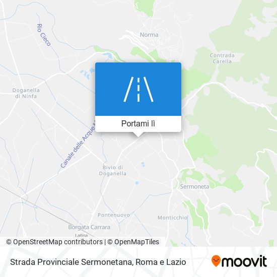 Mappa Strada Provinciale Sermonetana