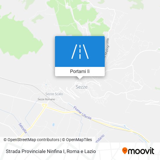 Mappa Strada Provinciale Ninfina I