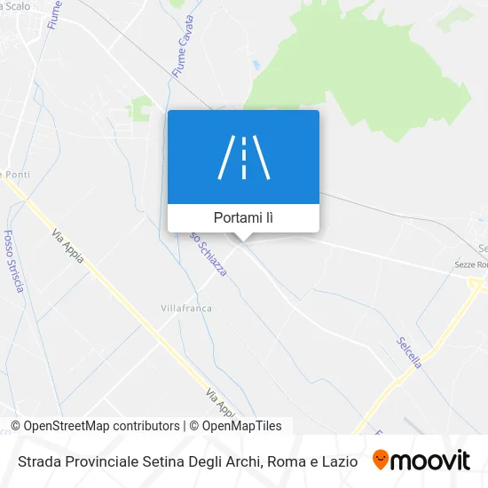 Mappa Strada Provinciale Setina Degli Archi