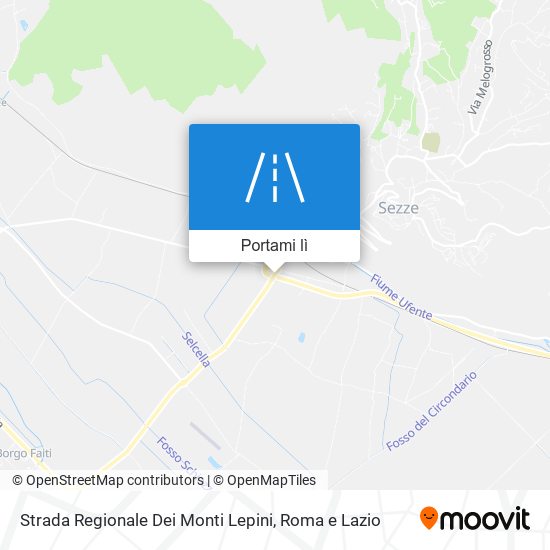 Mappa Strada Regionale Dei Monti Lepini