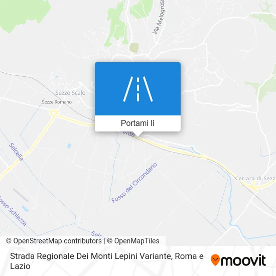 Mappa Strada Regionale Dei Monti Lepini Variante