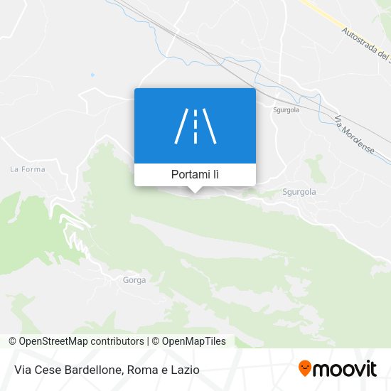 Mappa Via Cese Bardellone