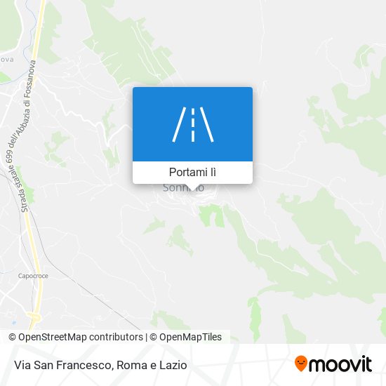Mappa Via San Francesco