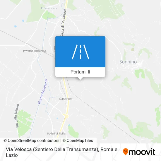 Mappa Via Velosca (Sentiero Della Transumanza)