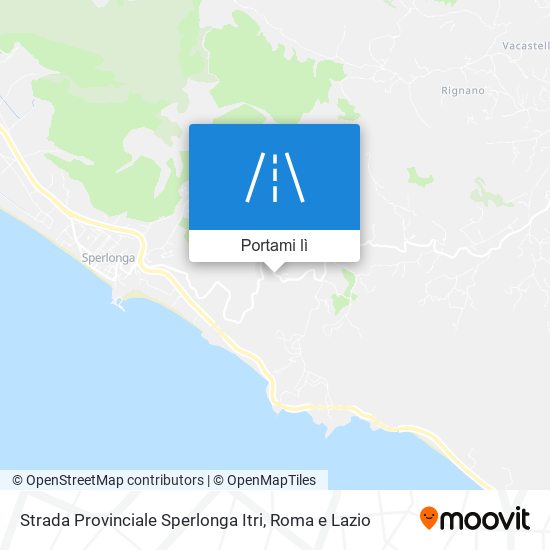 Mappa Strada Provinciale Sperlonga Itri