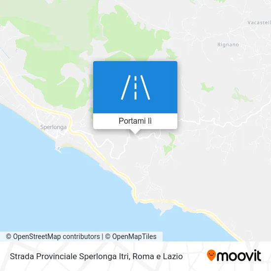 Mappa Strada Provinciale Sperlonga Itri