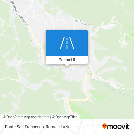 Mappa Ponte San Francesco