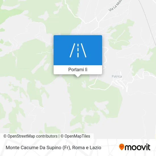 Mappa Monte Cacume Da Supino (Fr)
