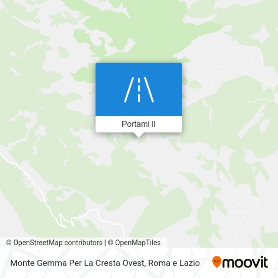 Mappa Monte Gemma Per La Cresta Ovest